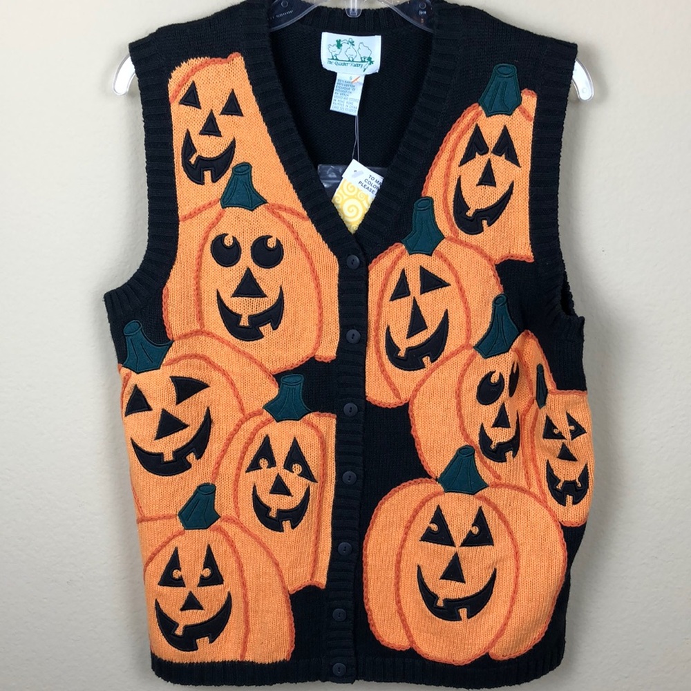 Pumpkin/Jack-O-Lantern Fall Sweater Vest